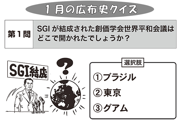 1月の広布史クイズ サムネイル